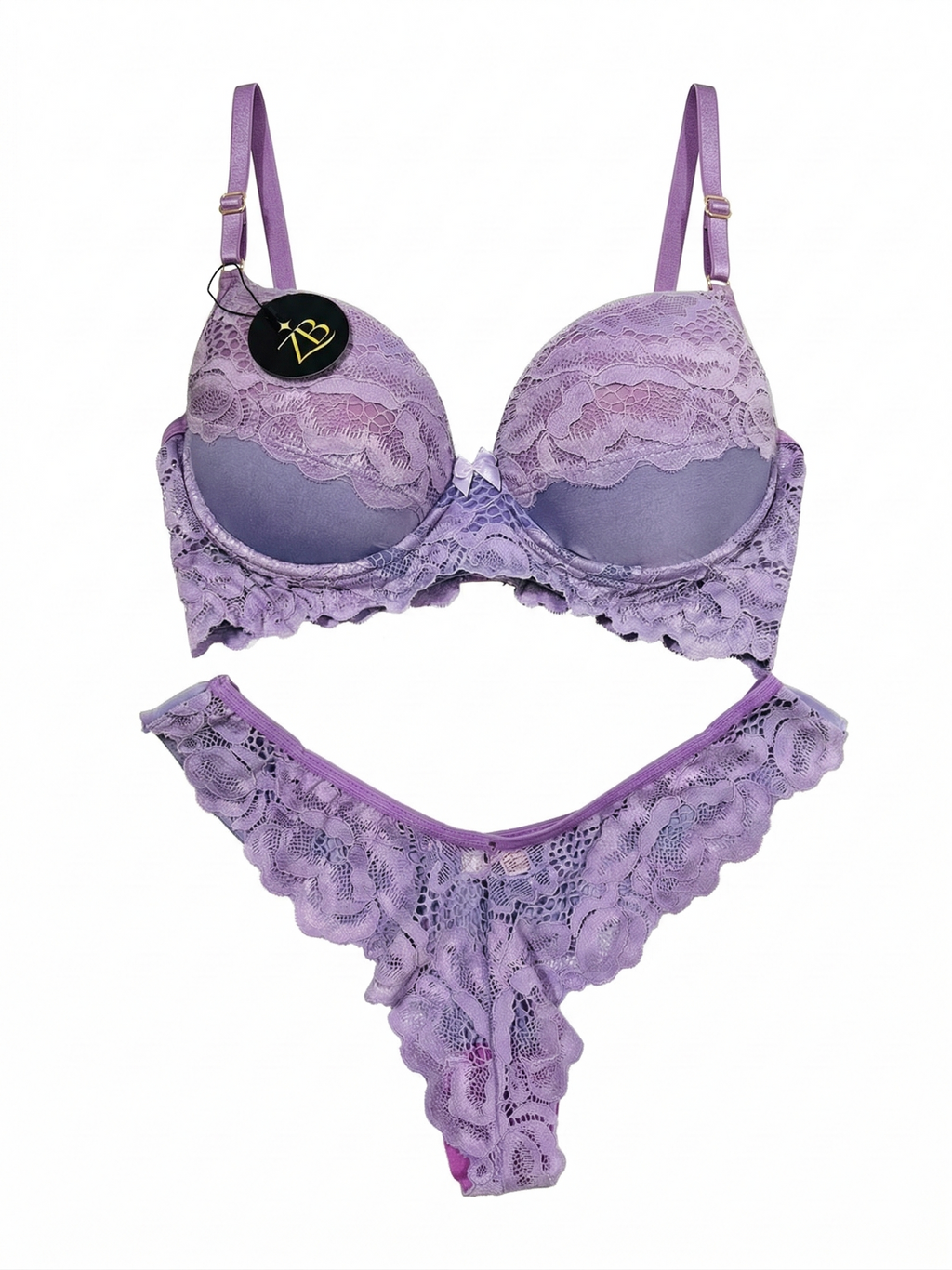 Conjunto Renda Roxo