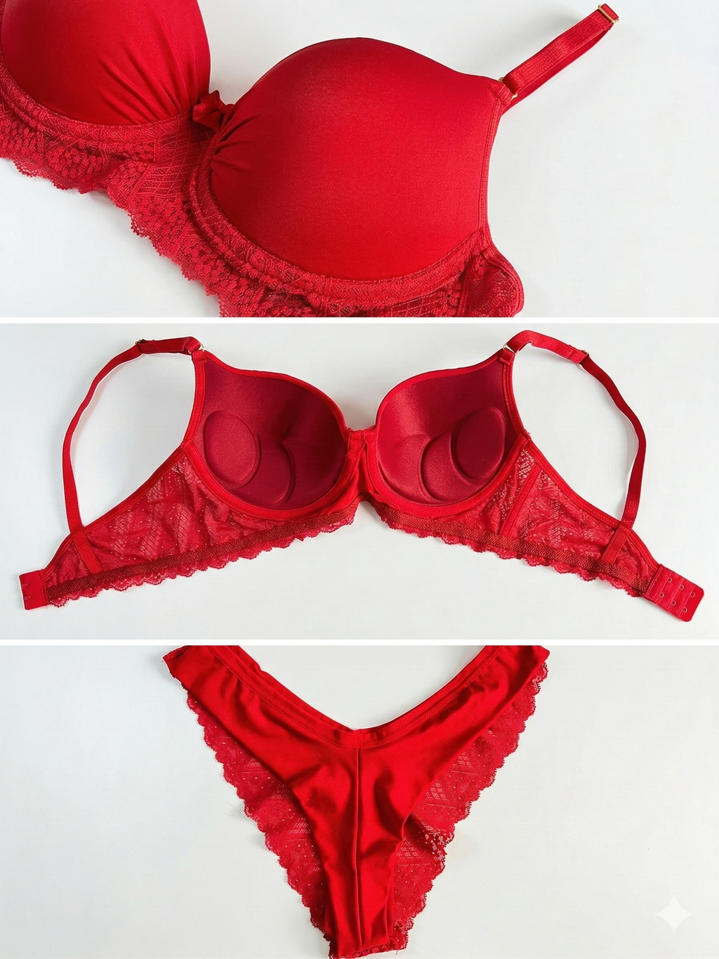 Conjunto Renda Vermelho