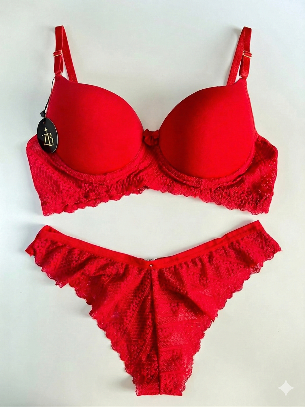 Conjunto Renda Vermelho