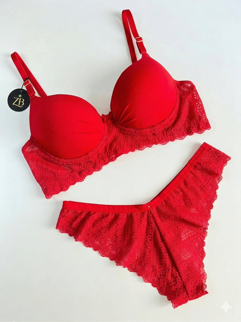 Conjunto Renda Vermelho